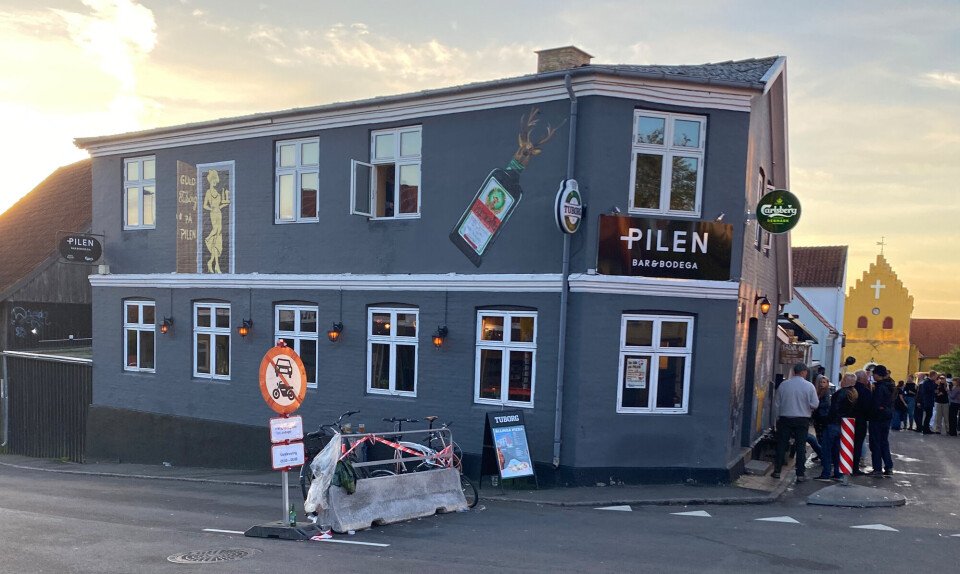 Pilen, som det ser ud lige omkring klokken fem.