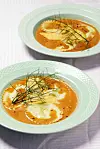 Ravioli med jomfruhummer-bisque og sauce rouille