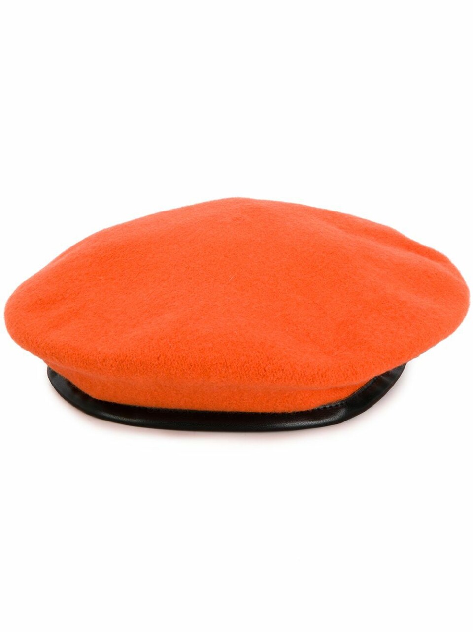 Gosha Rubchinskiy faux leather trim beret