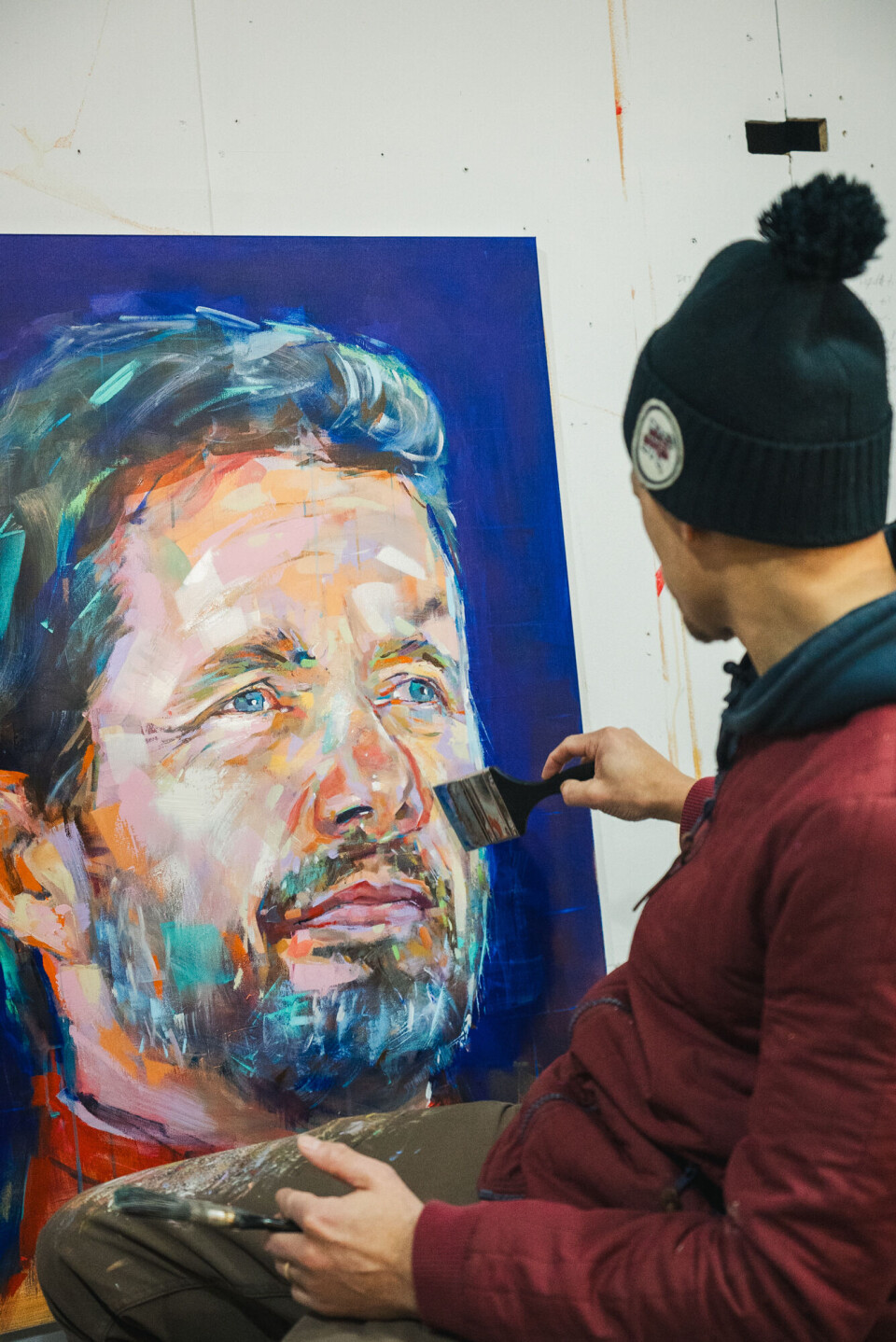 Benjamin Abana har malet kong Frederik: ”Han har et lidt skævt ansigt”