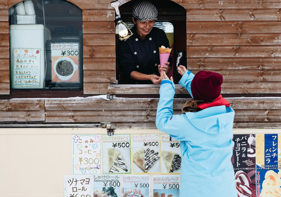 Japanske crepes. Bestemt ikke en spise, man skal kimse ad.