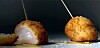 Sticks med friteret kammusling, parmesanfars og pankoskorpe
