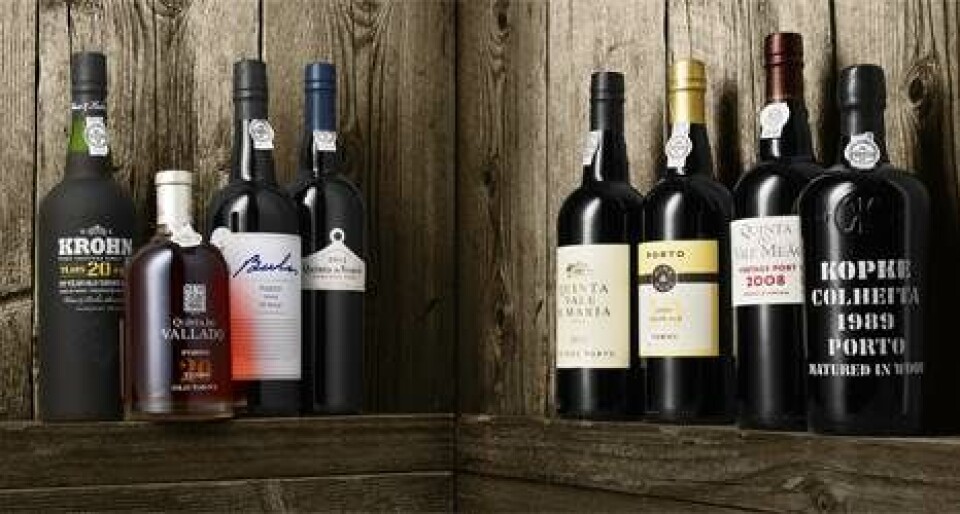 8 x portvin fra små huse