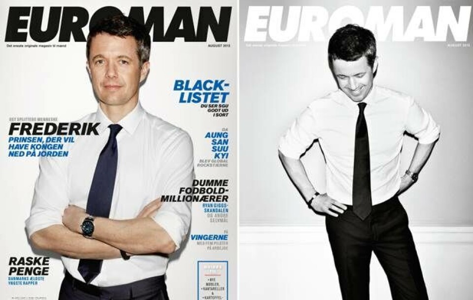 Kronprins Frederik på forsiden af det nye Euroman