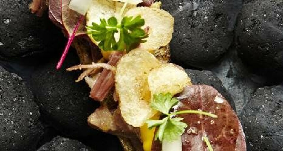 Grillet brød og røget andelår