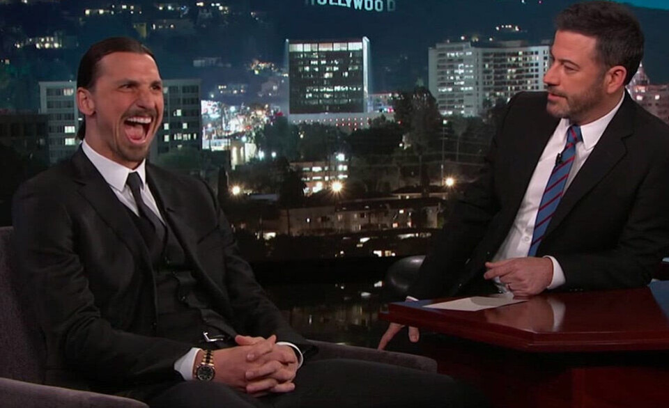 Zlatan Ibrahimovic besøgte talkshowet 'Jimmy Kimmel Live'.