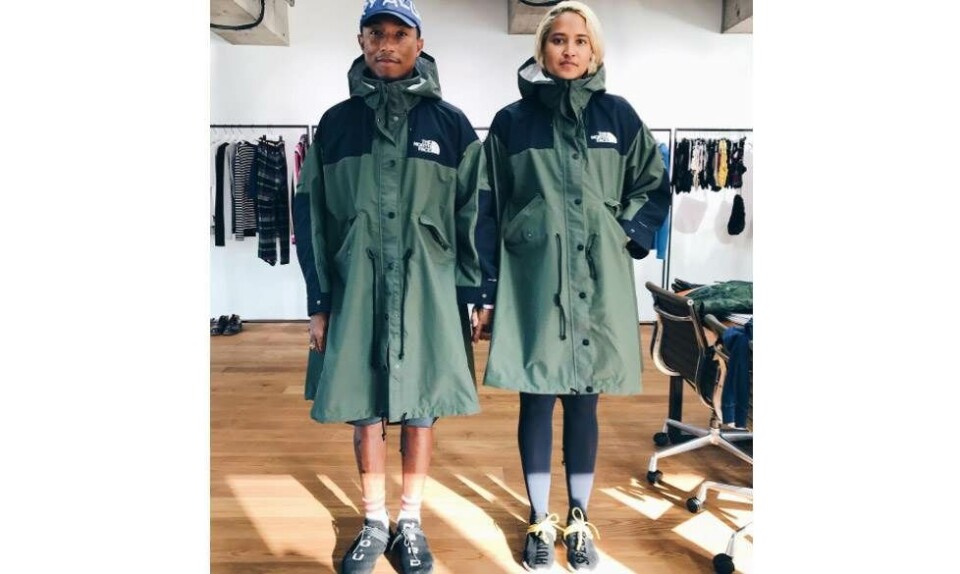 pharrell williams north face wife
