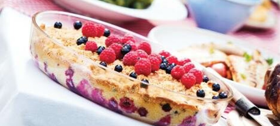 Crumblecake med friske bær
