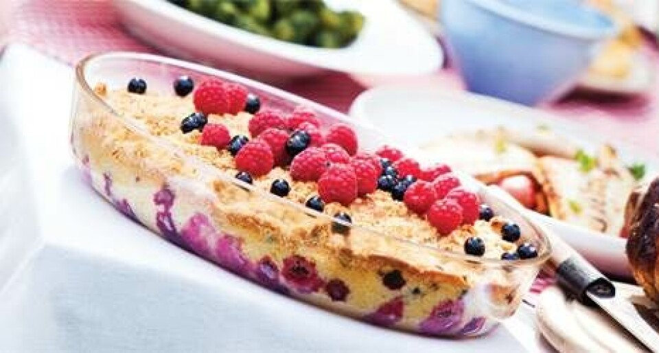 Crumblecake med friske bær
