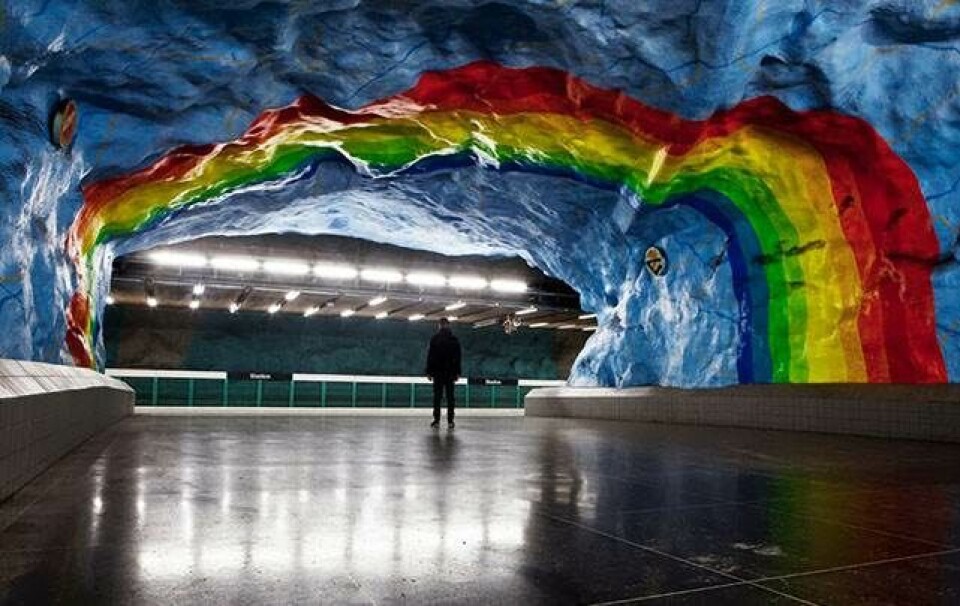Den smukke metro i Stockholm