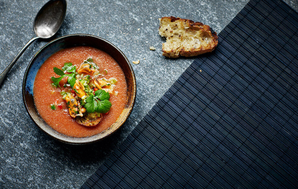 Gazpacho med muslinger