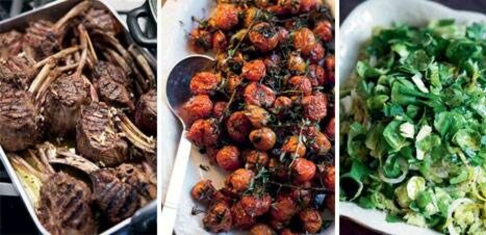 Lammekrone med langtidsbagte tomater og rosenkålspuré