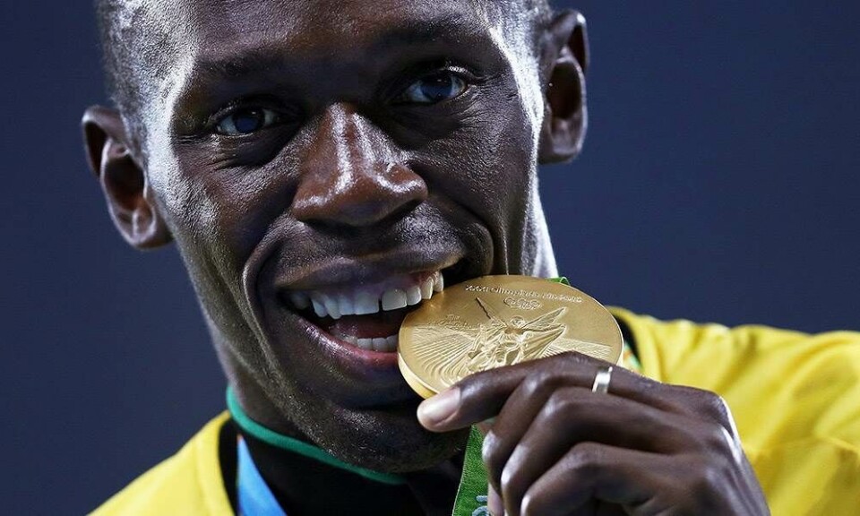 Usain Bolt Goldmedal bite