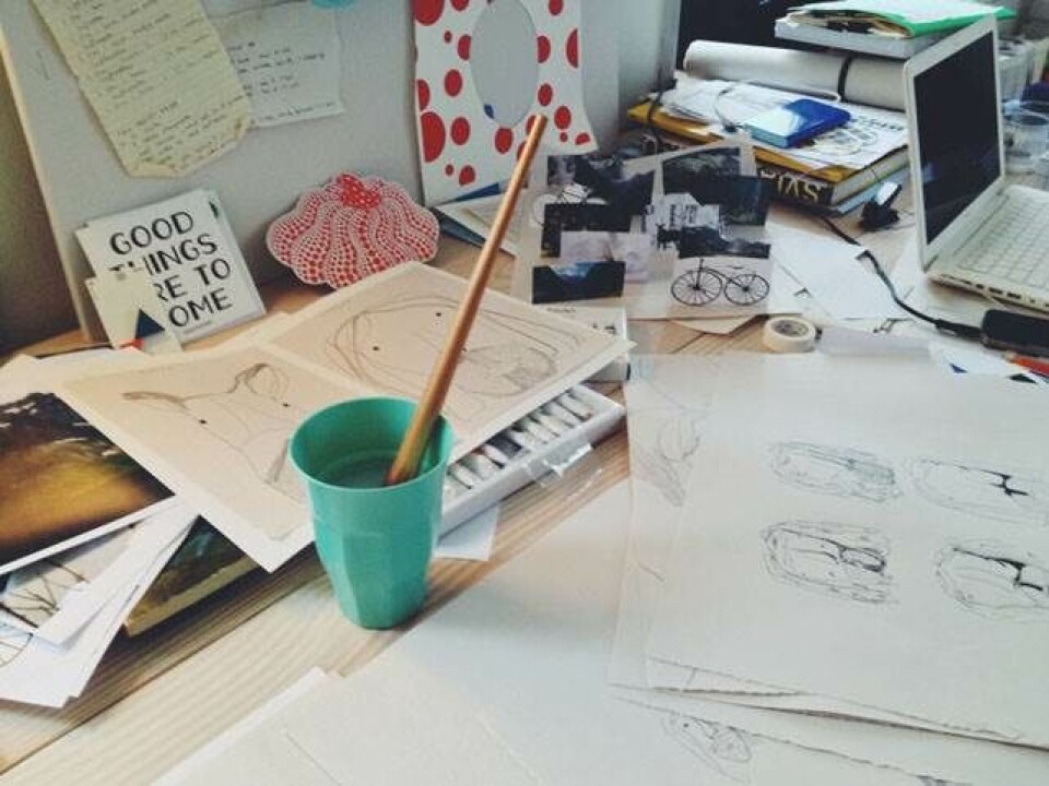 Til eksamensforberedelse hos en designstuderende