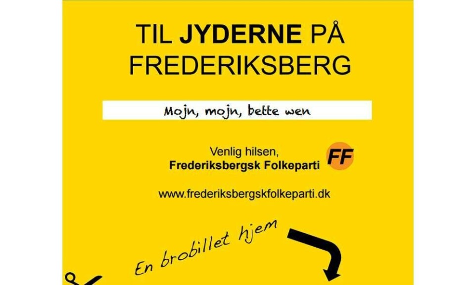 Frederiksbergsk Folkeparti laver alternativ hjemsendelseskampagne