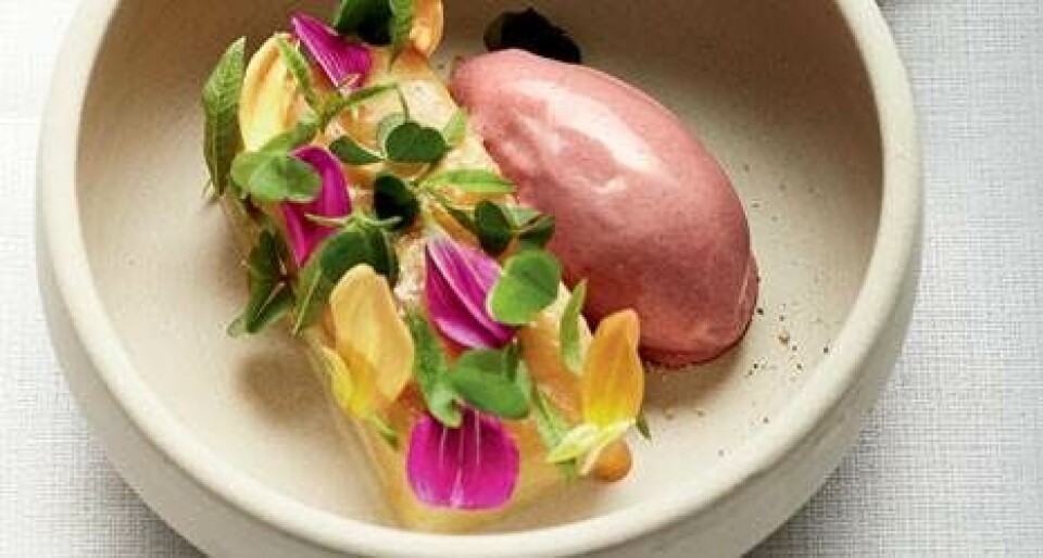 Tarte tatin med karamelliseret blommeis og røg