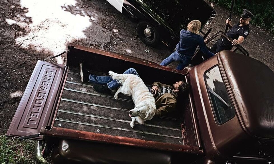Efterårsmode med denim og pelskrave