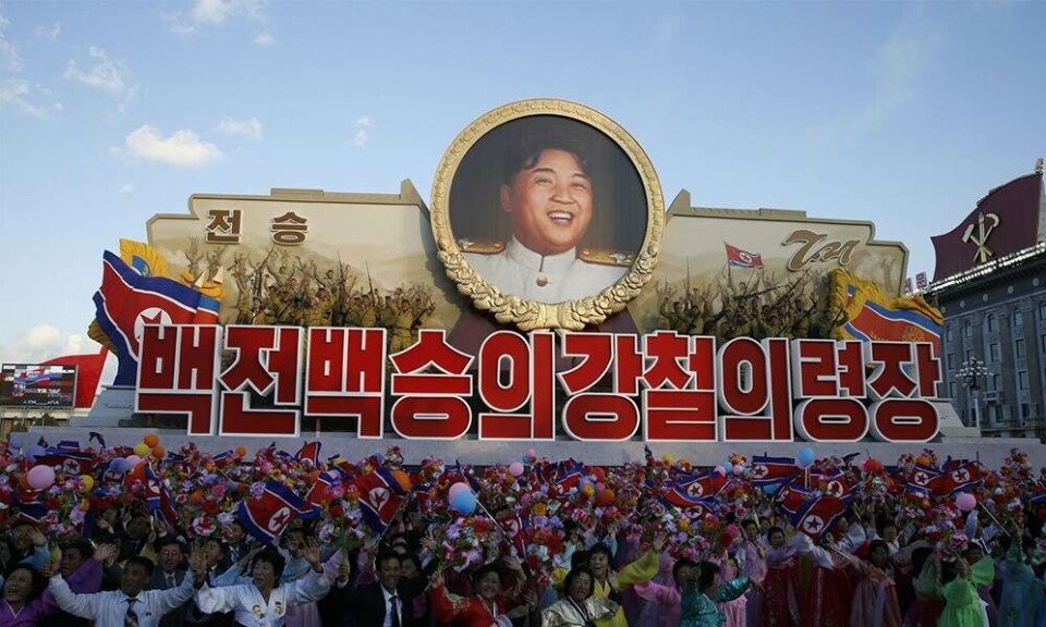 Uhyggelig sang spiller hver morgen i Pyongyang i Nordkorea