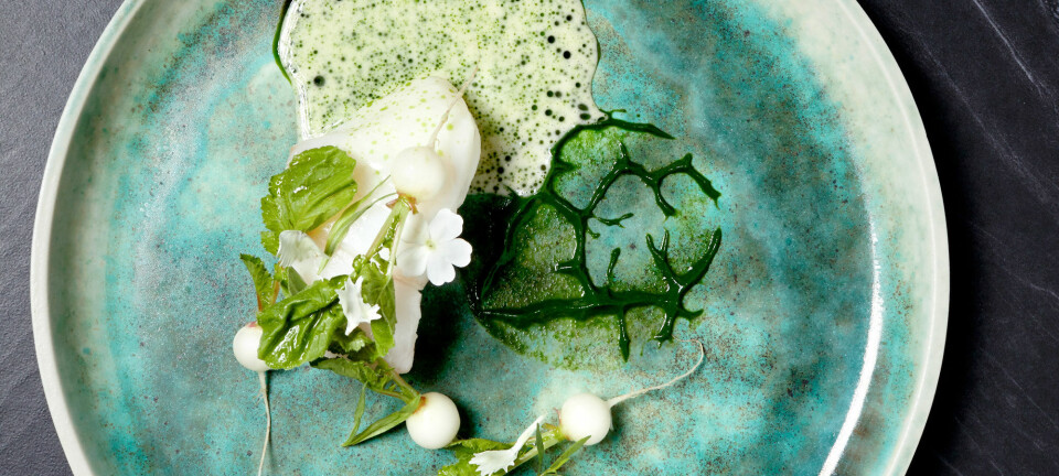 Opskrift: Dampet torsk, smørglaserede hvide radiser, estragon og muslingesauce