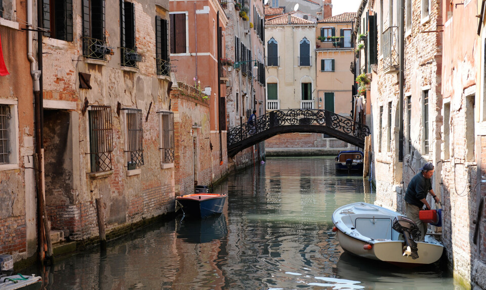 Kanalerne i Venedig har krystalklart vand på grund af italiensk udgangsforbud
