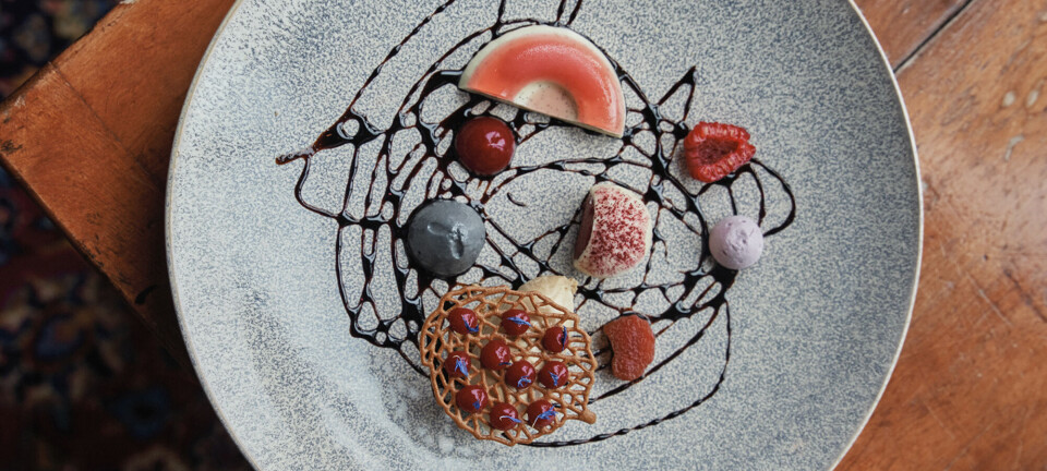Servér den ultimative forårsdessert med rabarber, lakrids-iscreme, hvid chokolade og hindbær