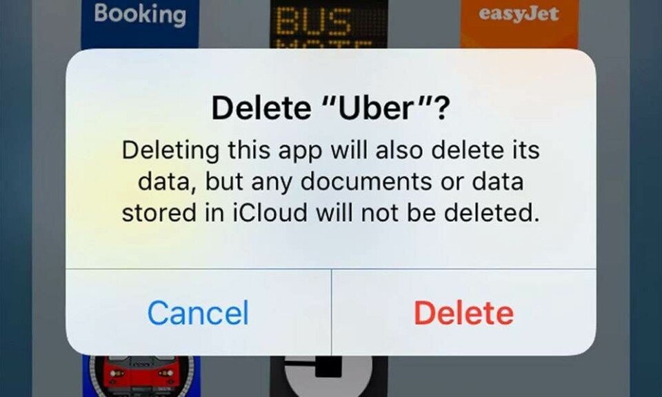 Uber delete