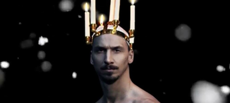 Zlatan som Luciabrud går viralt i Sverige