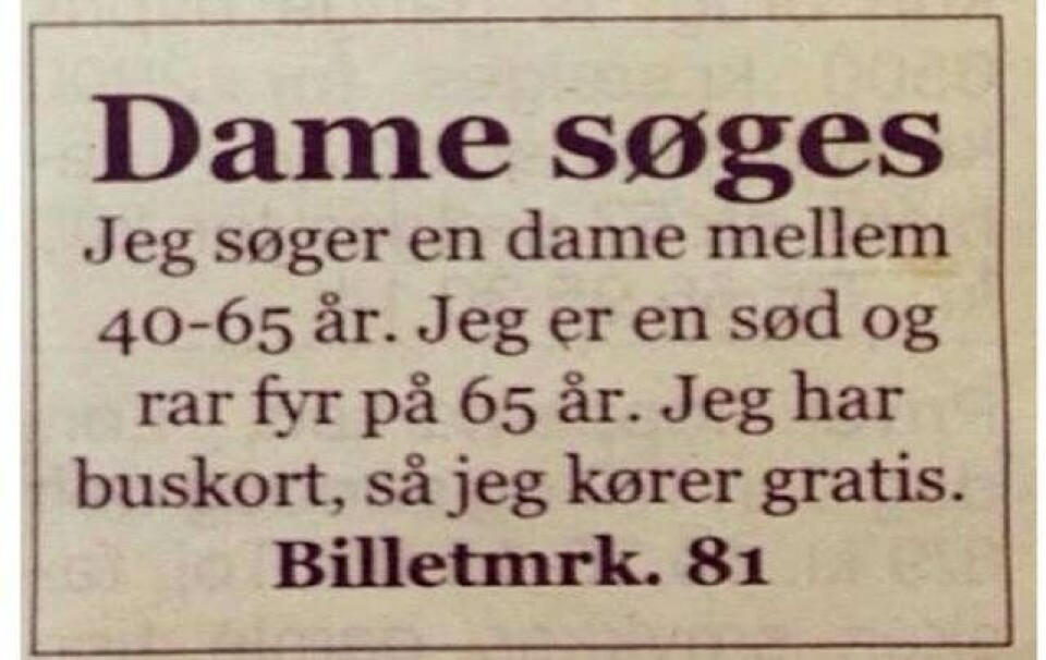 9 eksempler på at kontaktannoncer er det bedste