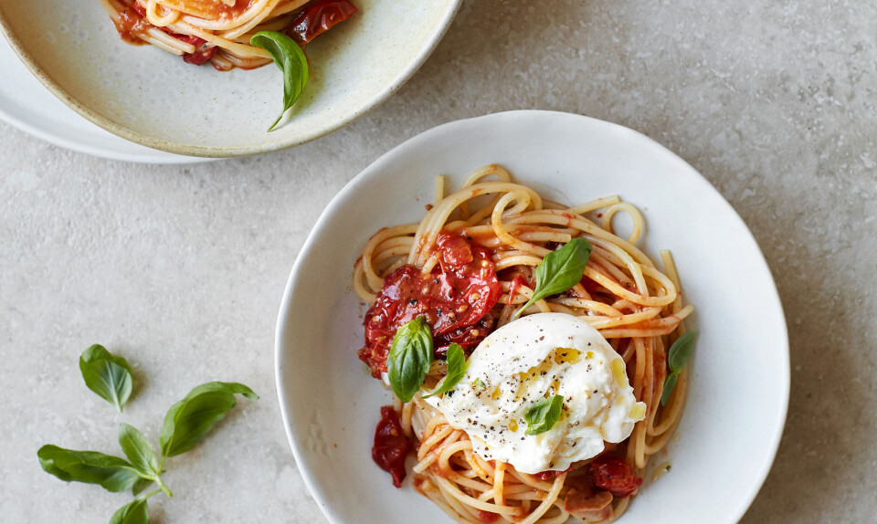Spaghetti med tomat