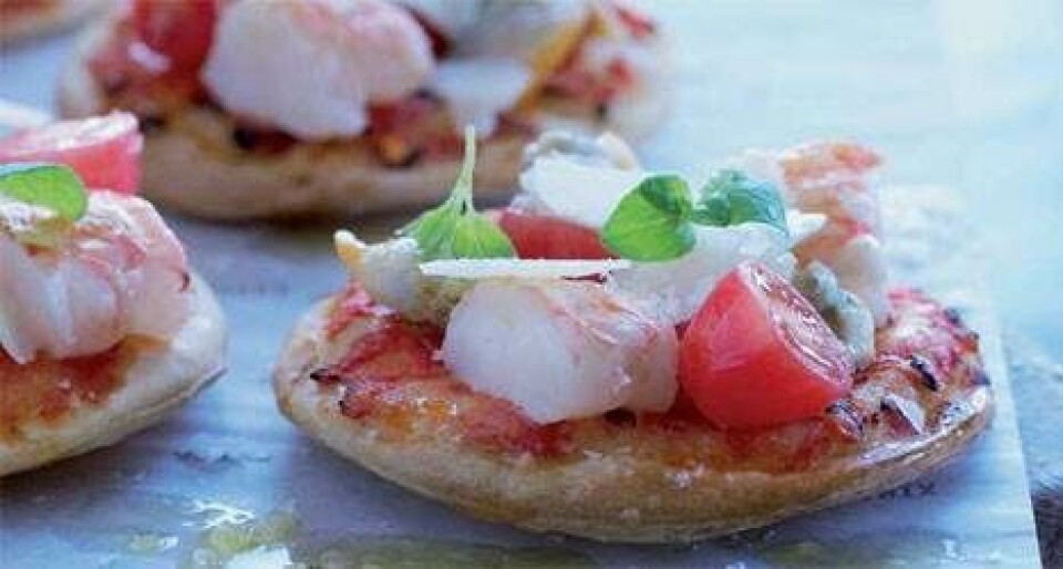 Billede 1 - Pizza med jomfruhummer, hjertemuslinger og små tomater