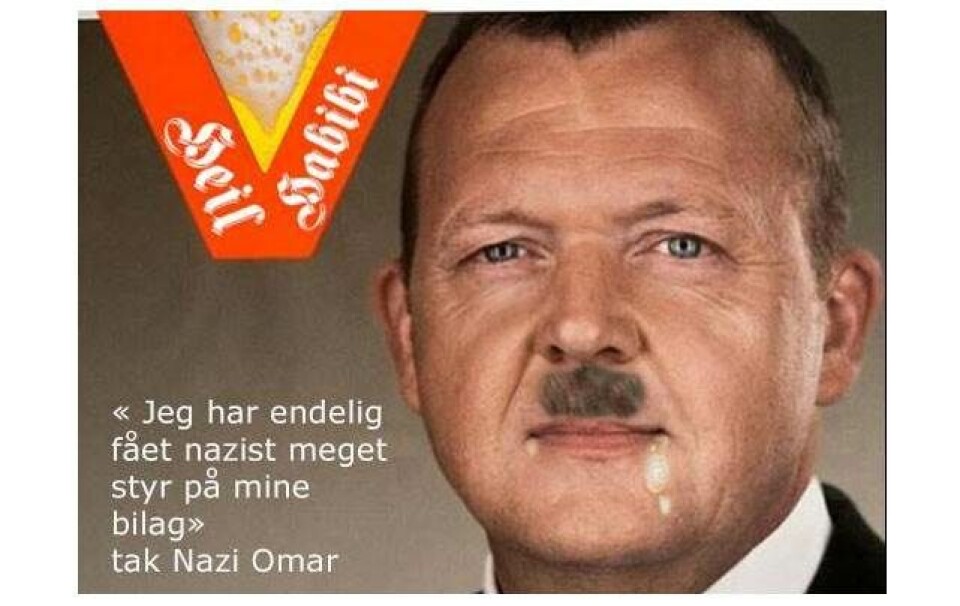 Løkke med Hitler-skæg: Dansk komiker i valgkamps-provokation