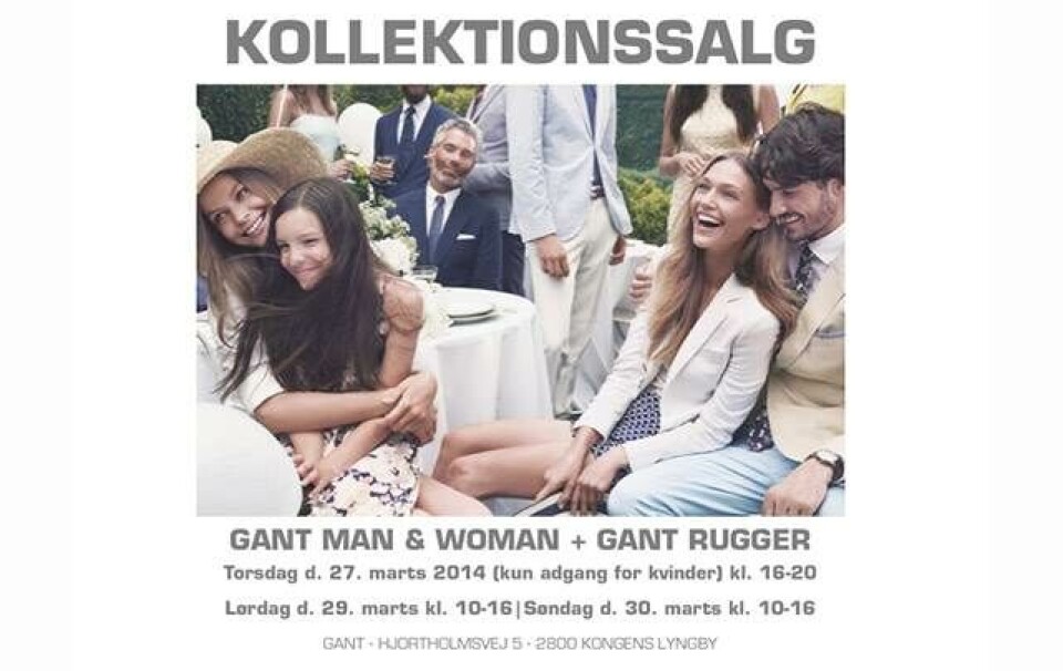 Billede 1 - Kom til lagersalg med Gant og Gant Rugger
