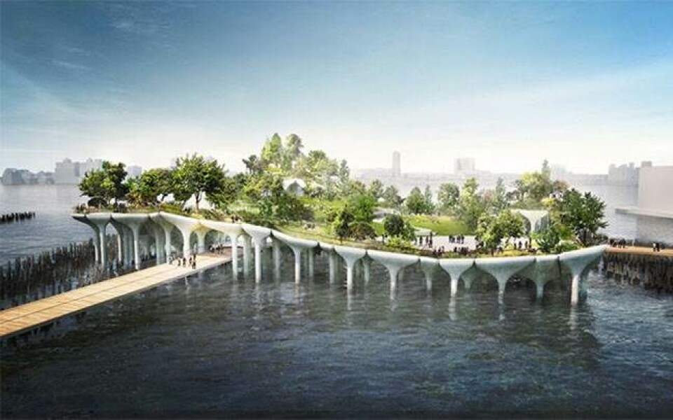 New Yorks nye ø kommer til at skyde op af Hudson-floden