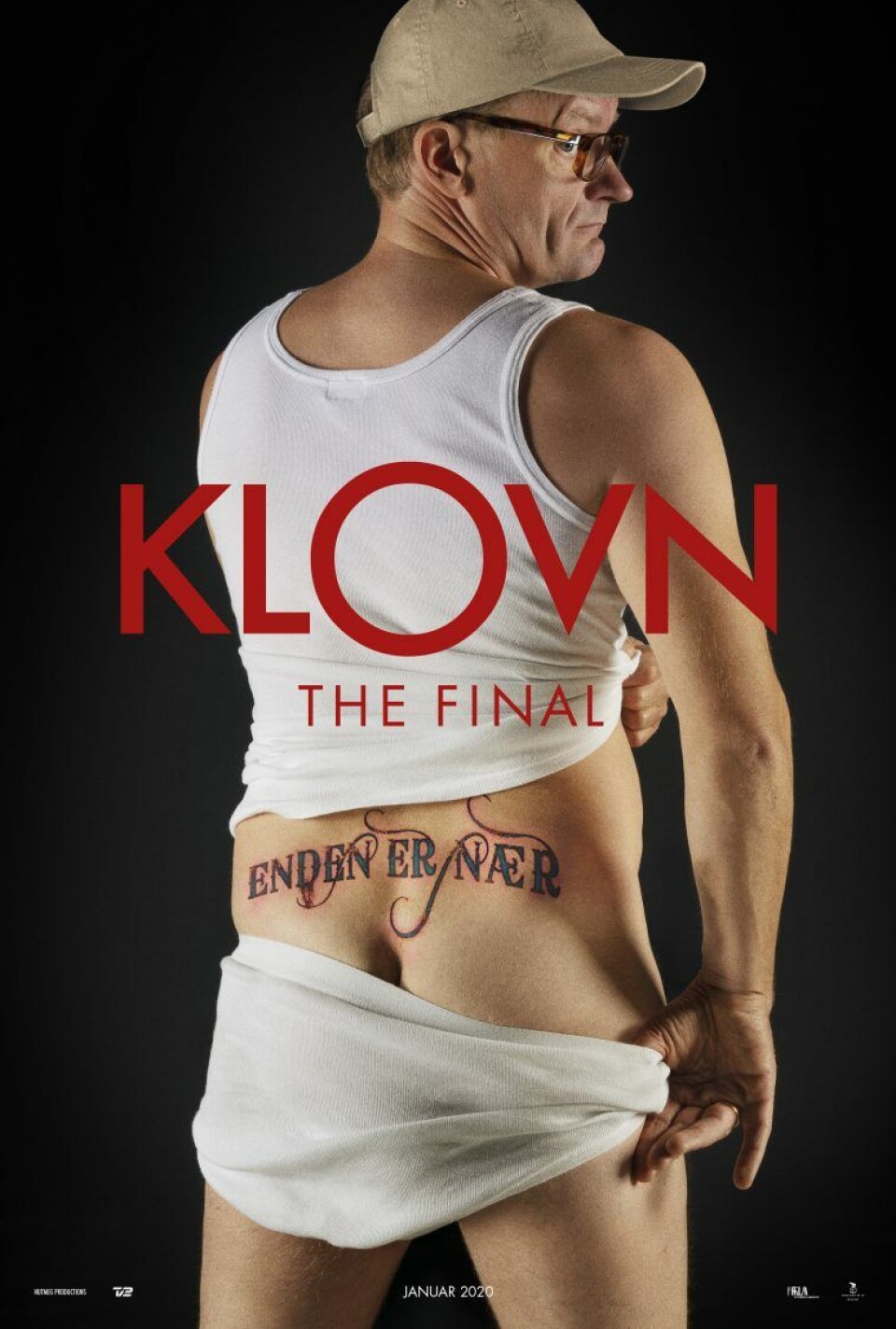 Amagerplade til Frank Hvam på plakaten til ’Klovn: The Final’