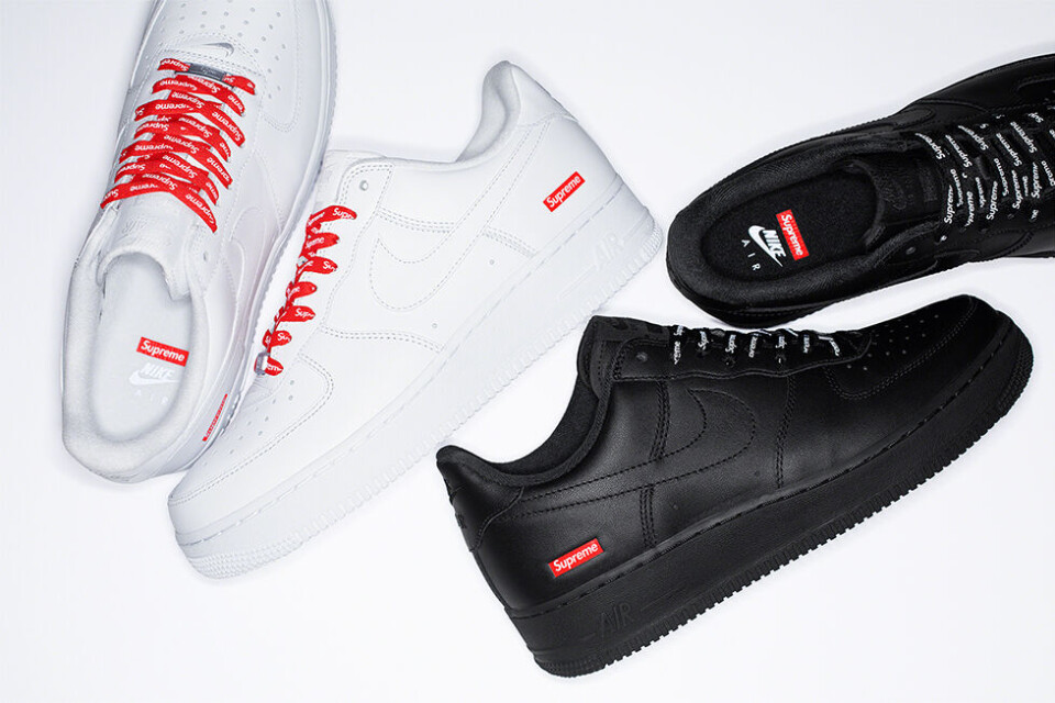 The Supreme x Nike Air Force 1 Low kommer til salg i denne uge