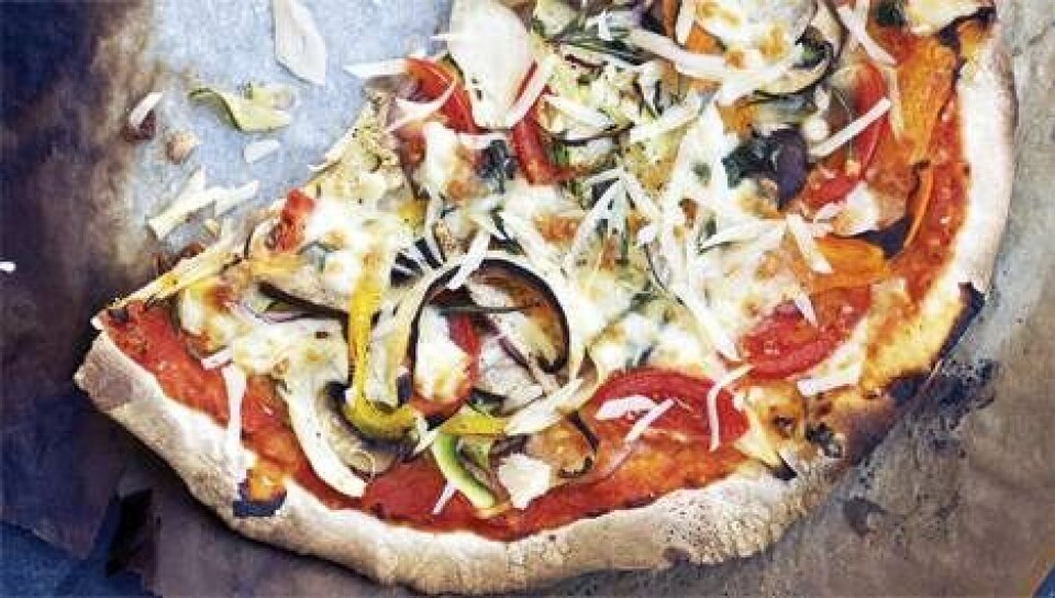 Vegetarpizza - på den sprøde måde
