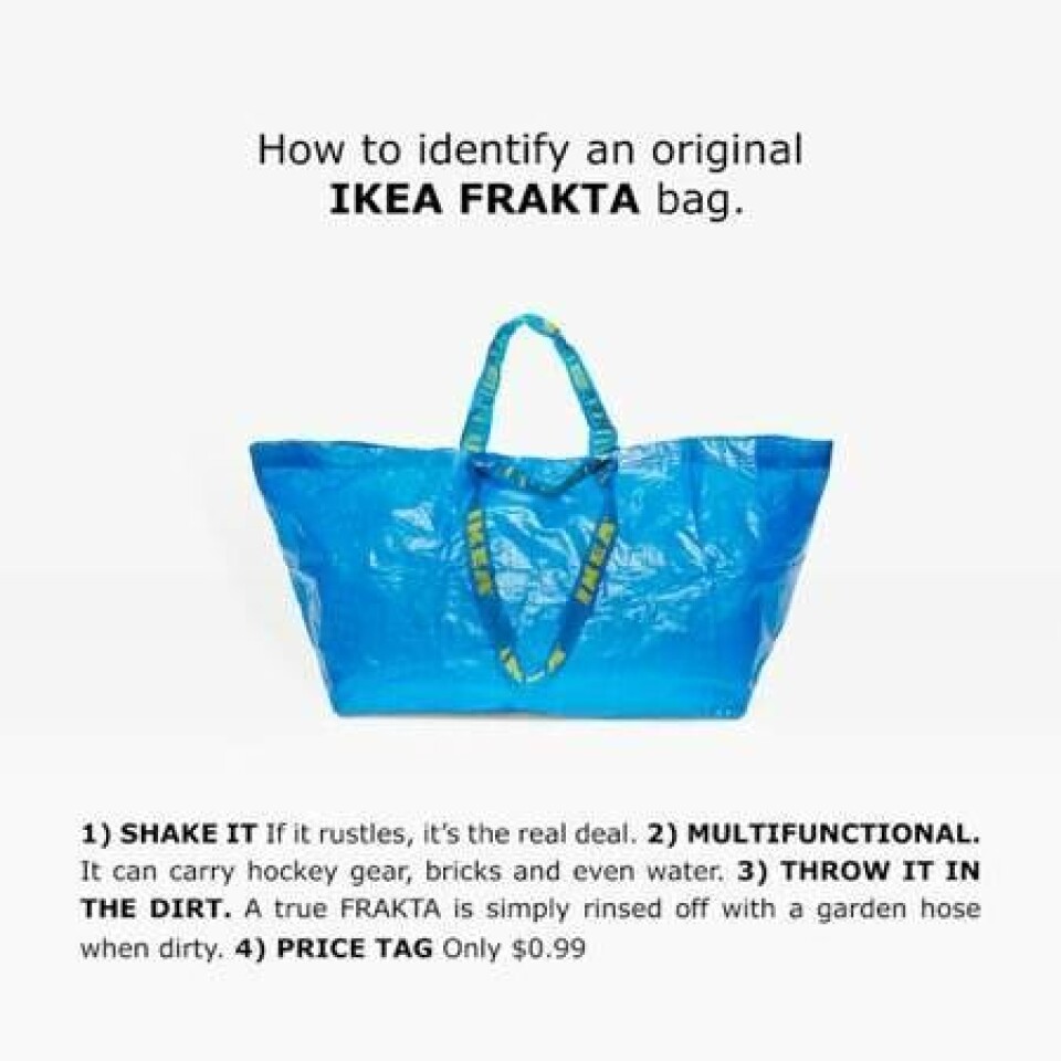 Balenciaga lavede 12.000 kr. dyr Ikea-pose – nu svarer Ikea igen