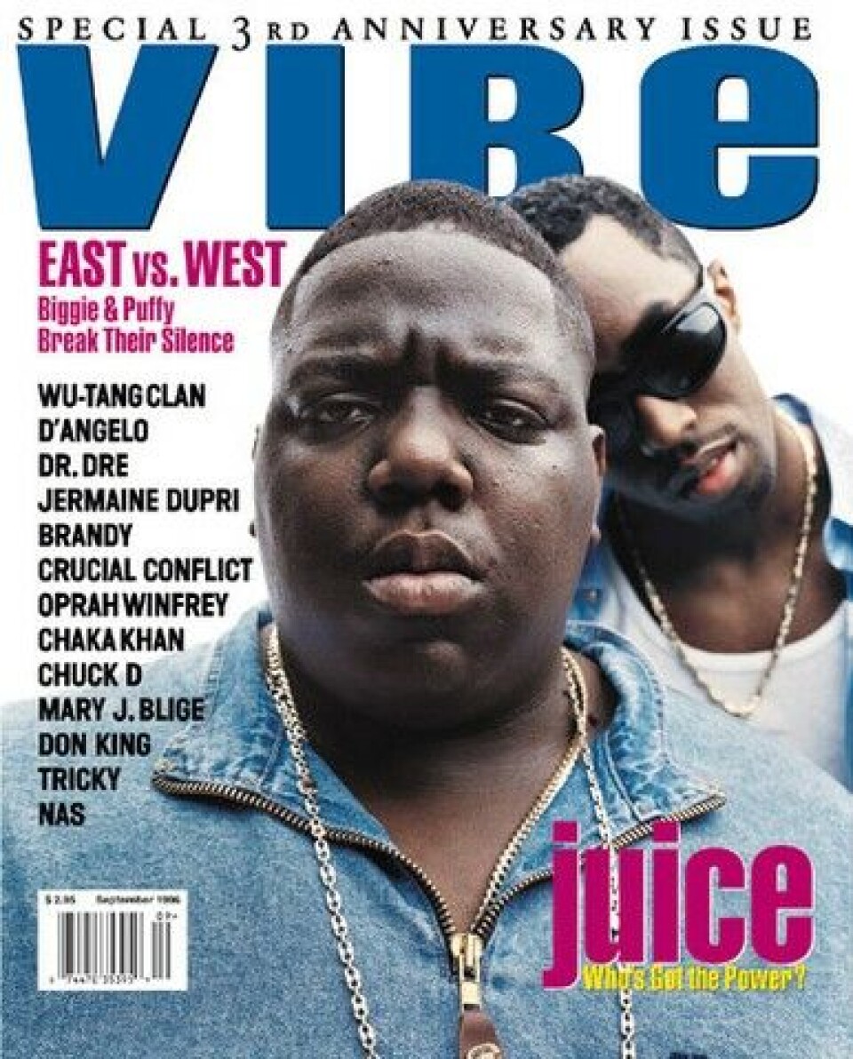 Særlig magasinforside af Biggie Smalls og Puff Daddy sat til salg