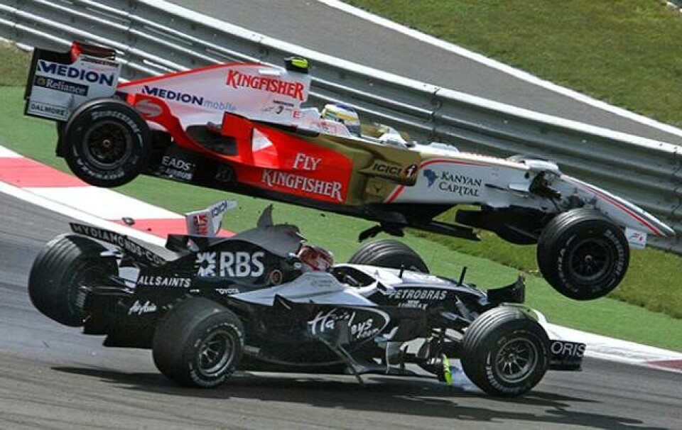 5 spektakulære crashes i Formel 1-historien