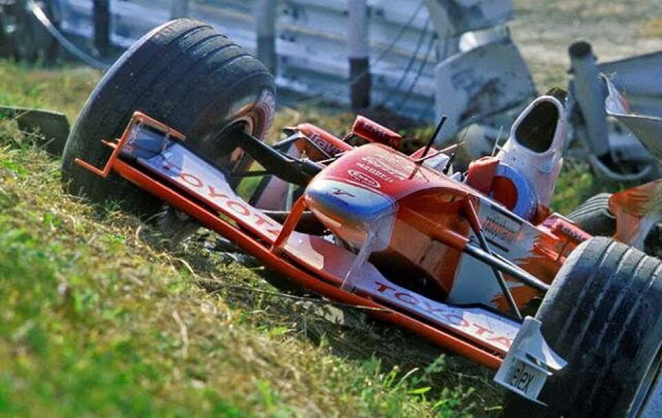 5 spektakulære crashes i Formel 1-historien