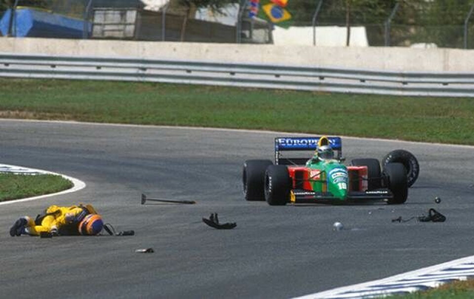 5 spektakulære crashes i Formel 1-historien