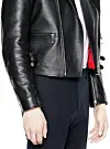 Acne Blue Black leather jacket