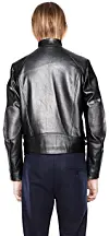 Acne Blue Black leather jacket