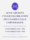 Acne Archive holder sample sale