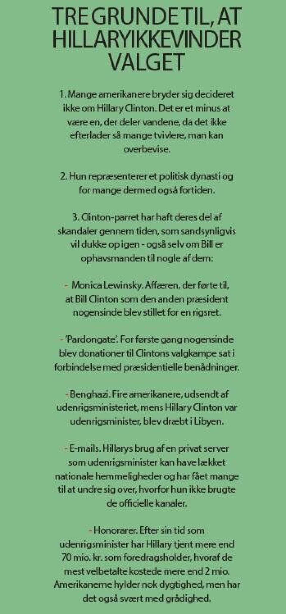 Derfor er Hillary USA's eneste rigtige mandfolk