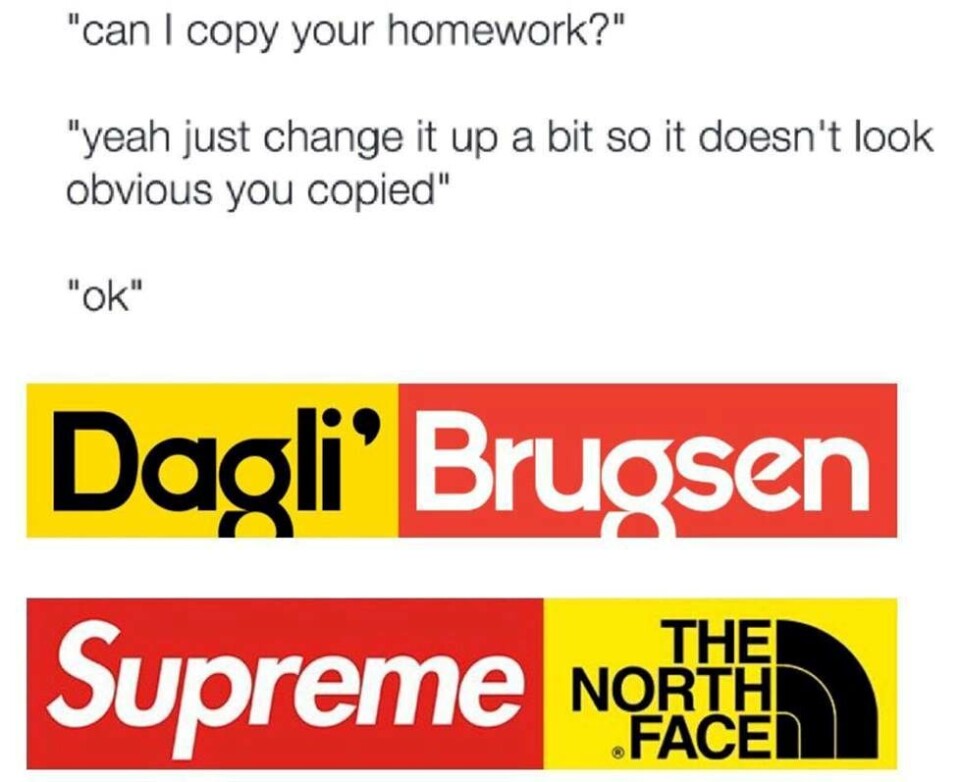Sjovt sammenfald: Supremes nye logo ser ud som Dagli' Brugsens