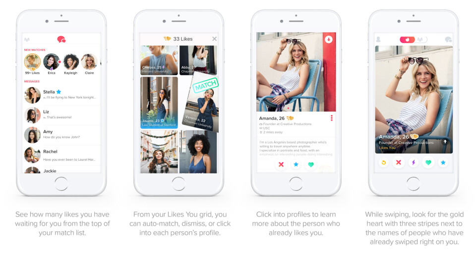 Med ny Tinder-opgradering kan du se, hvem der har swipet til højre på dig
