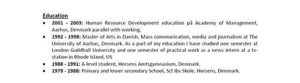 Recruiter hos Microsoft: Se mit personlige CV