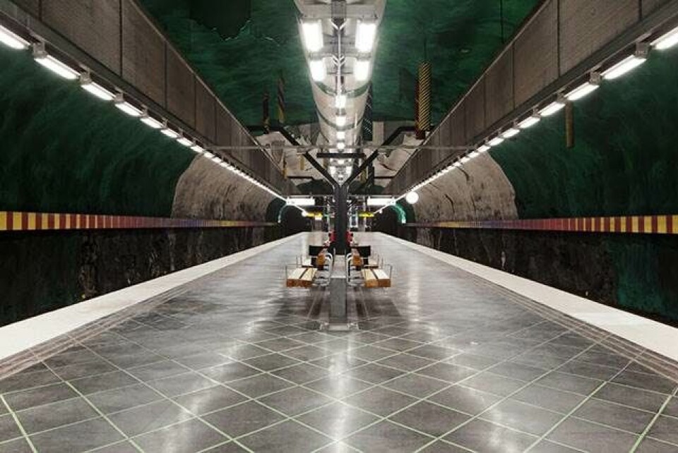 Den smukke metro i Stockholm