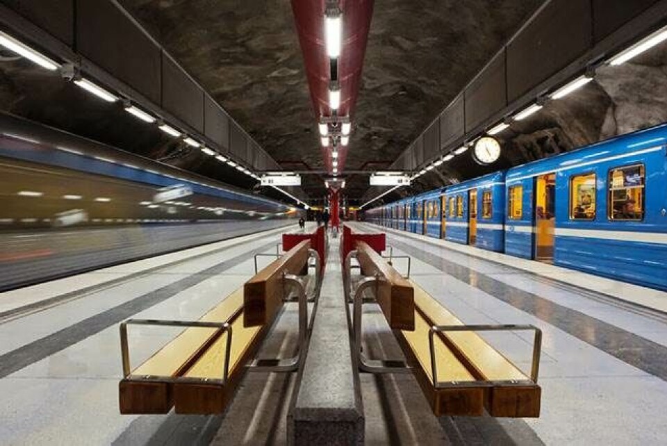 Den smukke metro i Stockholm